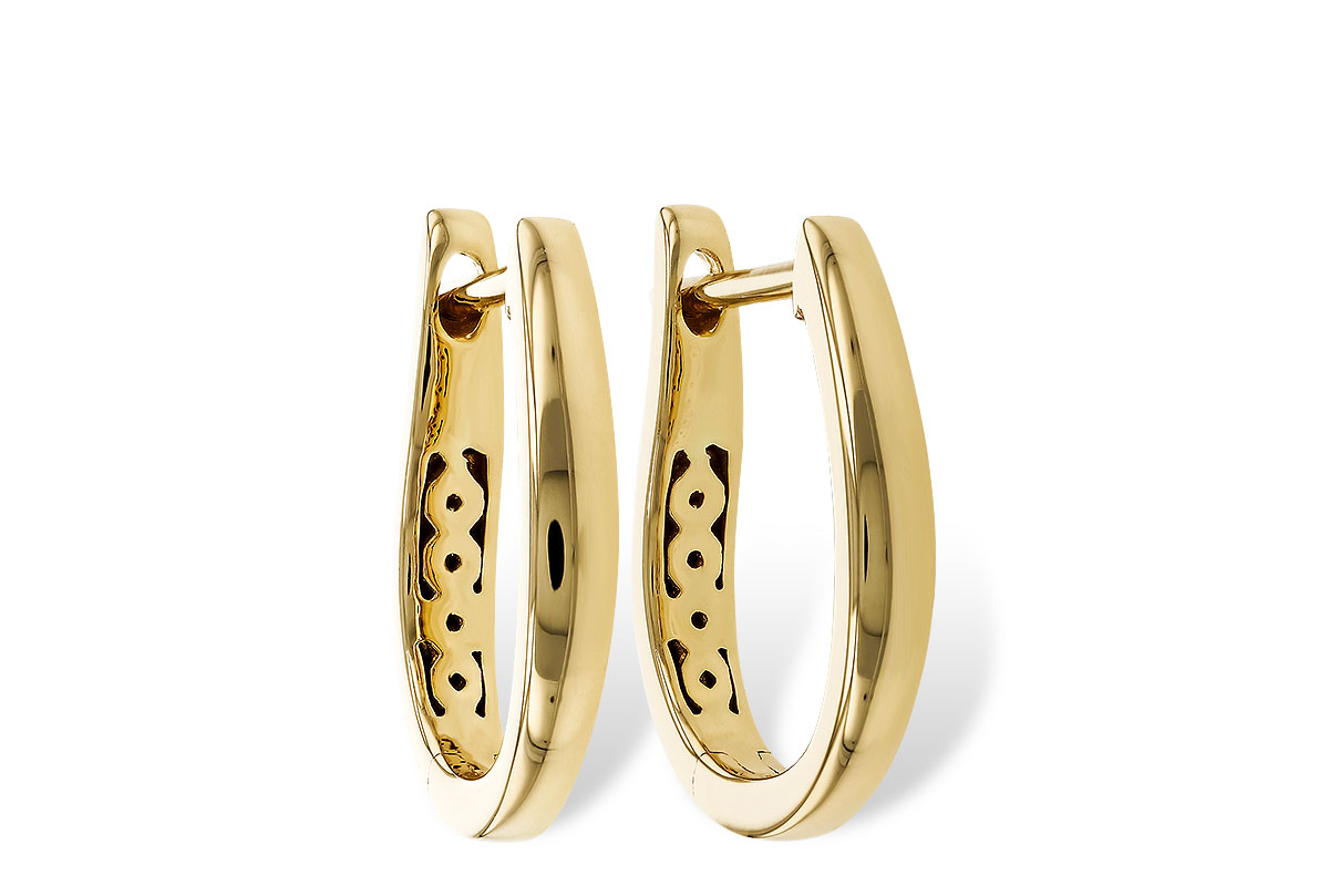 E284-32888: GOLD EARRINGS (15MM)