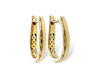 E284-32888: GOLD EARRINGS (15MM)