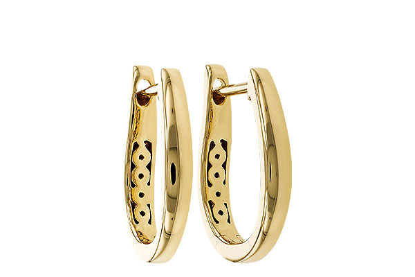 E284-32888: GOLD EARRINGS (15MM)