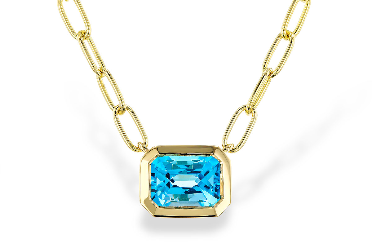 E284-32897: NECKLACE 1.20 SWISS BLUE TOPAZ (18")