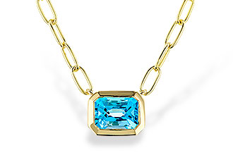 E284-32897: NECKLACE 1.20 SWISS BLUE TOPAZ (18")