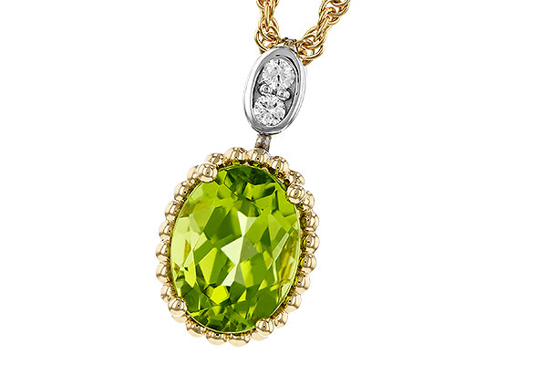 E284-34706: NECKLACE 1.22 PERIDOT 1.25 TGW (8x6MM OV)