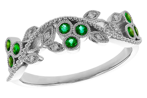E284-35552: LDS WED RG .17 EMERALD TW .23 TGW