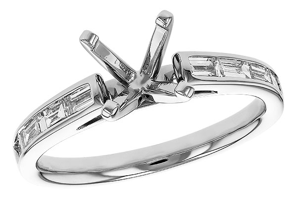 E285-18288: LDS SEMI DIA RG .38 TW BAGUETTES