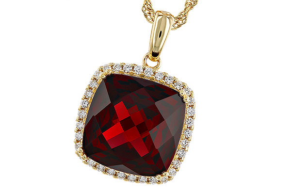 F284-30152: NECKLACE 9.26 GARNET 9.51 TGW (12MM CU)