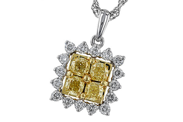 F284-31043: NECK .76 FANCY YELLOW DIAMONDS 1.09 TW