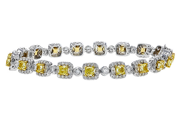 F284-31052: BRACELET 4.37 FANCY YELLOW DIAS 7.12 TW (7")