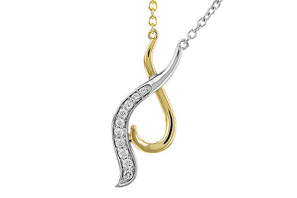 F284-31970: NECKLACE .10 TW (18")