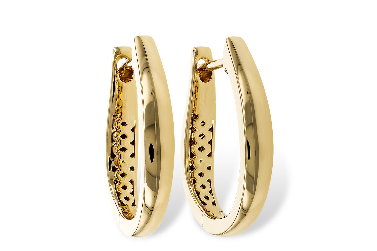 F284-32897: GOLD EARRINGS (17MM)