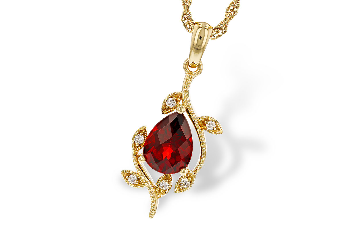 F284-33752: NECKLACE 1.34 GARNET 1.39 TGW (8X6MM GAR)