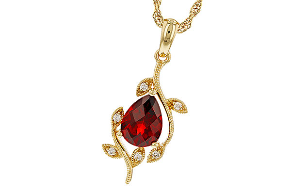 F284-33752: NECKLACE 1.34 GARNET 1.39 TGW (8X6MM GAR)