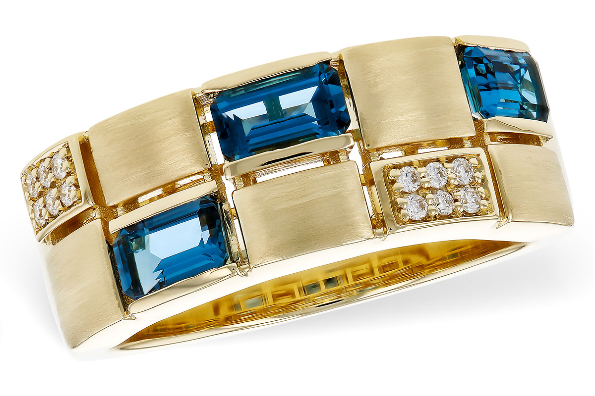 F284-33797: LDS RG .94 LONDON BLUE TOPAZ 1.00 TGW