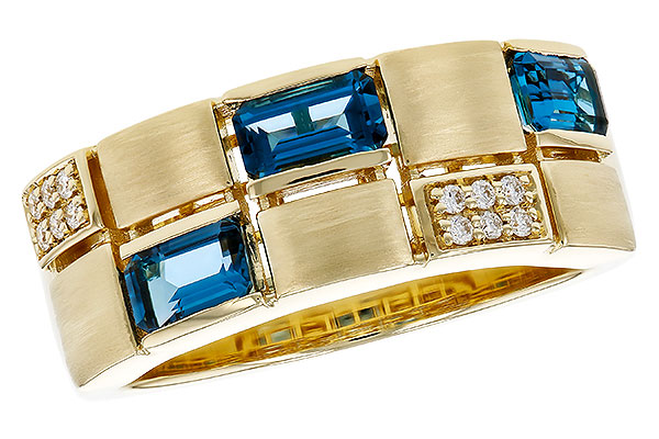 F284-33797: LDS RG .94 LONDON BLUE TOPAZ 1.00 TGW