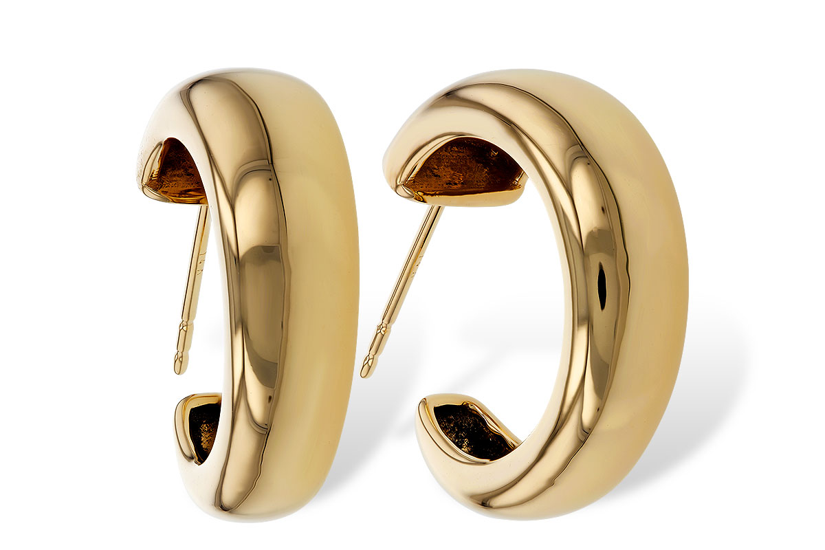 F284-34652: GOLD EARRINGS (20MM)