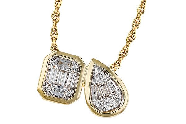 F284-34697: NECKLACE .17 BAG .25 TW