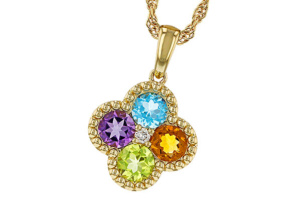 F284-35597: NECKLACE 1.26 SEMI-PREC (AMY,BT,CIT,PER) 1.29 TGW