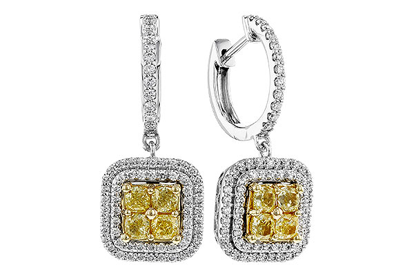 G284-30143: EARR 1.04 FANCY YELLOW DIAMONDS 1.62 TW