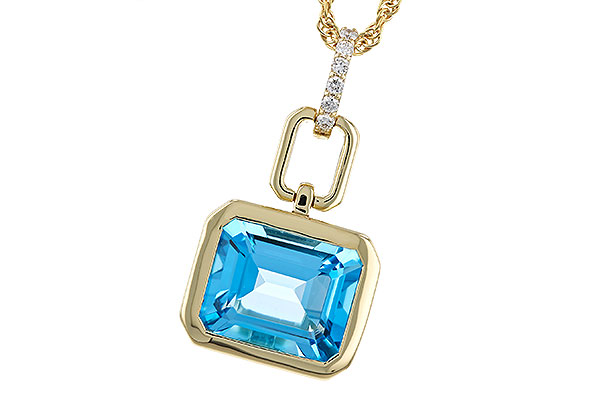 G284-31088: NECKLACE 3.26 BLUE TOPAZ 3.30 TGW (10x8MM BT)