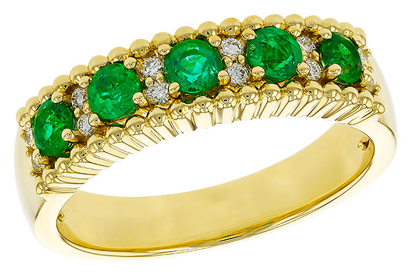 G284-35624: LDS WED RG .48 TW EMERALD .60 TGW
