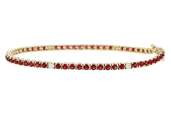 H284-28361: BRACELET 3.04 RUBY 3.29 TGW (7")