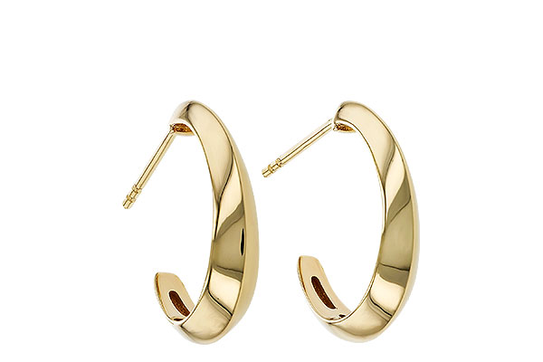 H284-29224: GOLD EARRINGS (19MM)