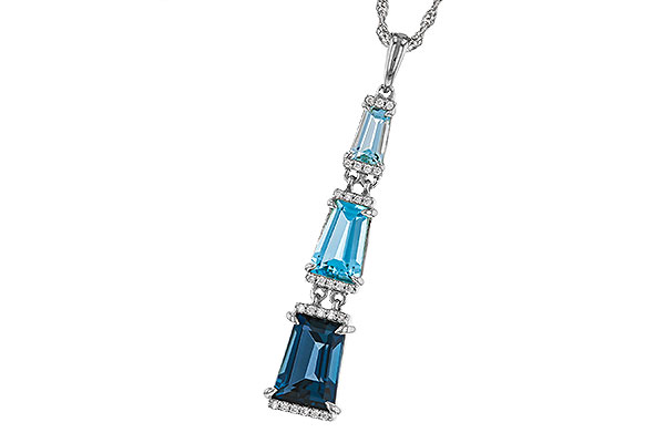 H284-31033: NECKLACE 2.60 TW BLUE TOPAZ 2.65 TGW