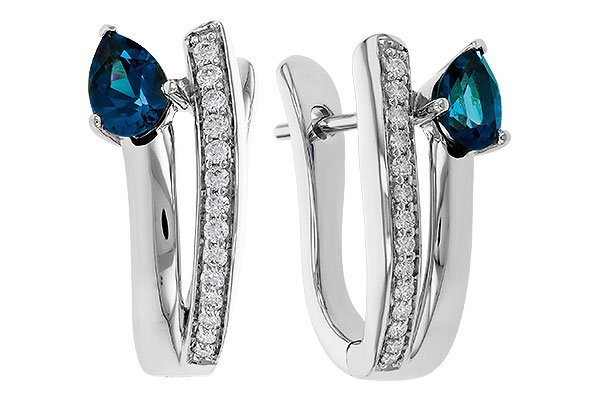 H284-33797: EARR .88 LONDON BLUE TOPAZ 1.08 TGW (6x4MM LBT)