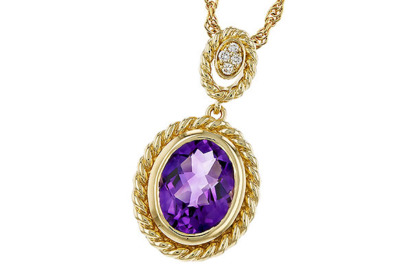 H284-35579: NECKLACE 1.38 AMETHYST 1.40 TGW (9x7MM AMY)