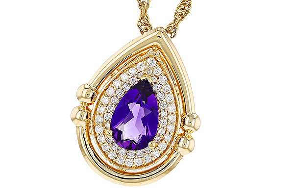 H285-18324: NECKLACE .70 AMETHYST .86 TGW (8x5MM AMY)