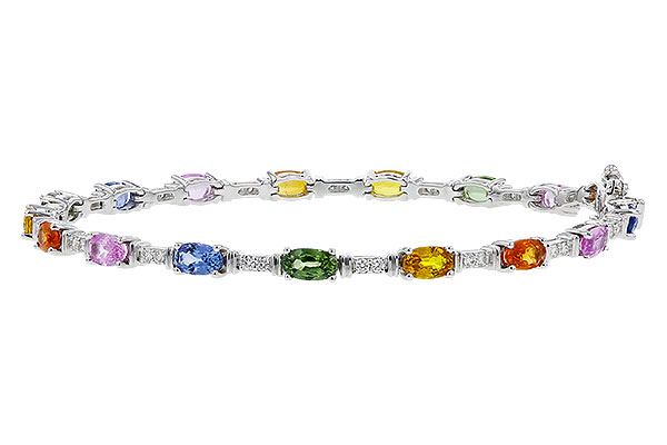 K284-29261: BRACELET 4.76 MULTI-COLOR SAPPH 5.08 TGW (7")