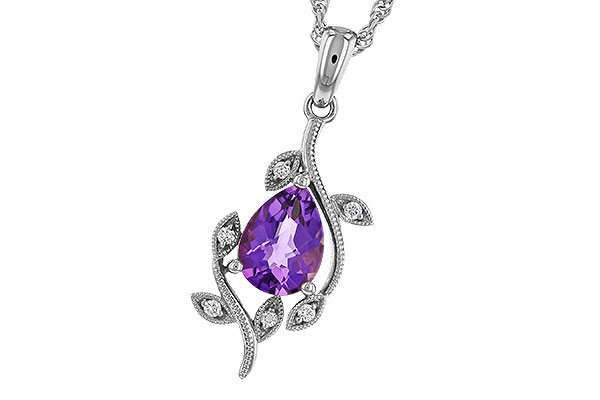 K284-30142: NECKLACE .88 AMETHYST .93 TGW (8x6MM AMY)