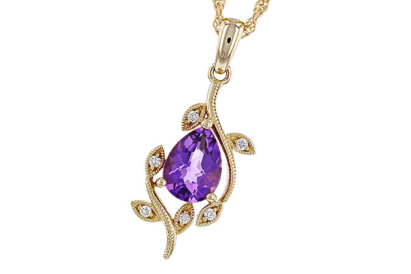 K284-30142: NECKLACE .88 AMETHYST .93 TGW (8x6MM AMY)