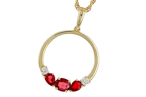 K284-31070: NECKLACE .79 RUBY .89 TGW