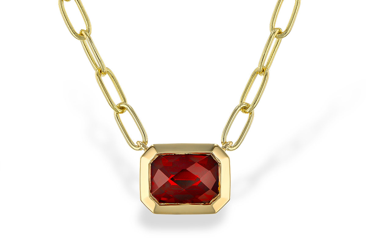 K284-32888: NECKLACE 1.45 GARNET (18")