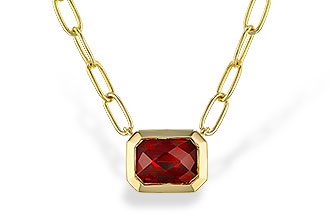 K284-32888: NECKLACE 1.45 GARNET (18")