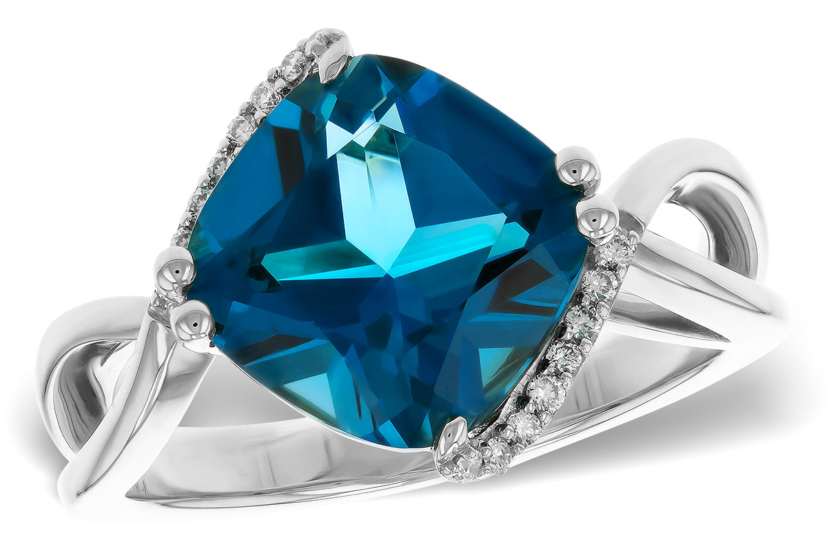 K284-33779: LDS RG 4.42 LONDON BLUE TOPAZ 4.50 TGW (10MM LBT)