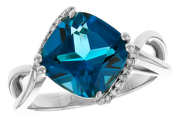 K284-33779: LDS RG 4.42 LONDON BLUE TOPAZ 4.50 TGW (10MM LBT)