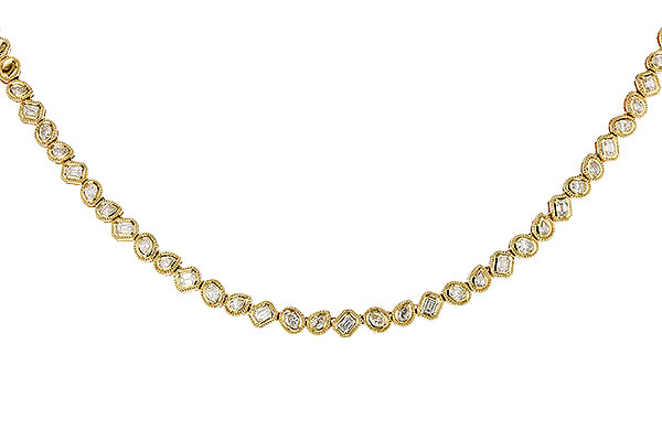 K284-34715: NECKLACE 2.25 TW FANCY CUT DIAS (17.25")