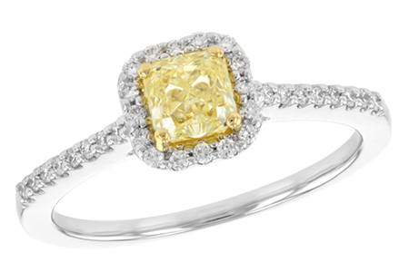 L197-95597: LDR .67 LGT FANCY YELL DIA .86 TW (EGL D14042811)