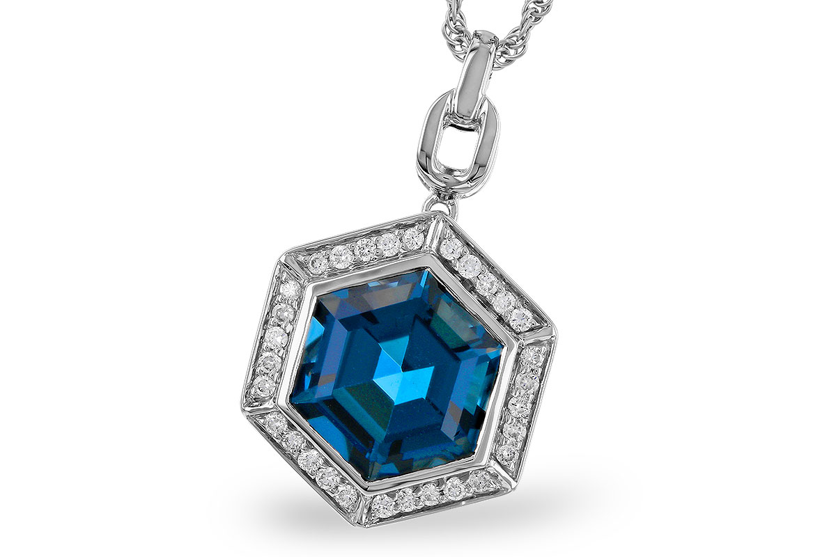 L284-29233: NECK 3.40 LONDON BLUE TOPAZ 3.55 TGW (9MM LBT)