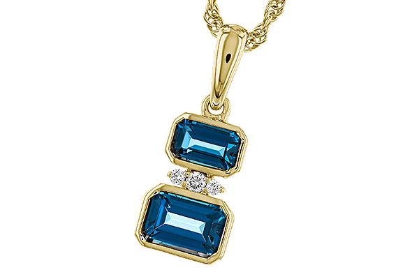 L284-29242: NECK .95 TW LONDON BLUE TOPAZ .98 TGW