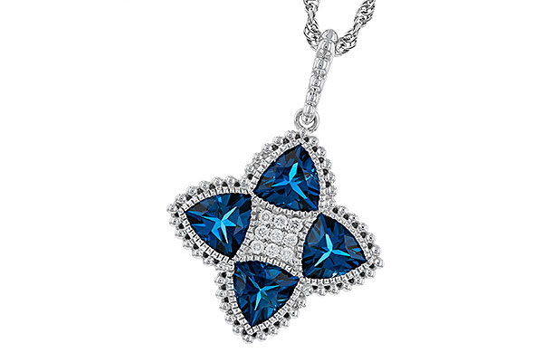 L284-31924: NECKLACE 2.79 LONDON BLUE TOPAZ 2.85 TGW