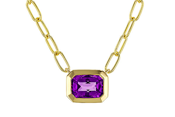 L284-32897: NECKLACE .82 AMETHYST (18")