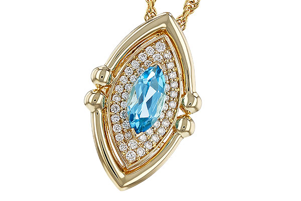 L284-35570: NECKLACE .54 BLUE TOPAZ .70 TGW (8x4MM BT)