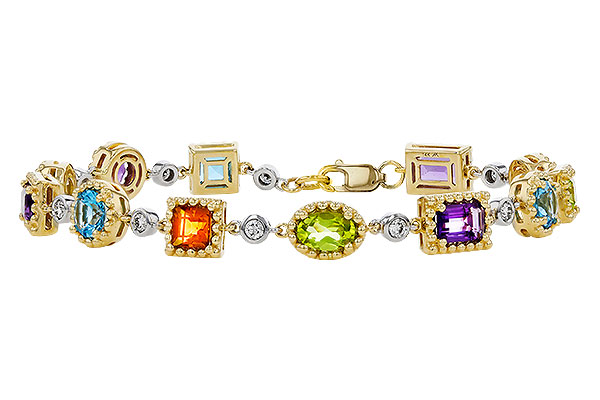 L284-35588: BRACELET 4.63 SEMI-PREC (AMY,BT,CIT,PER) 5.05 TGW