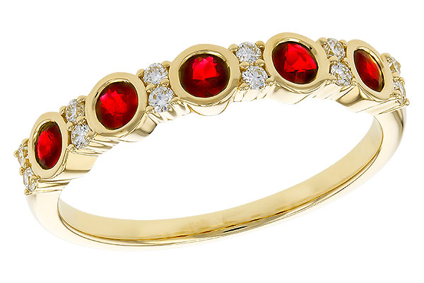 L284-35606: LDS WED RG .33 TW RUBY .45 TGW