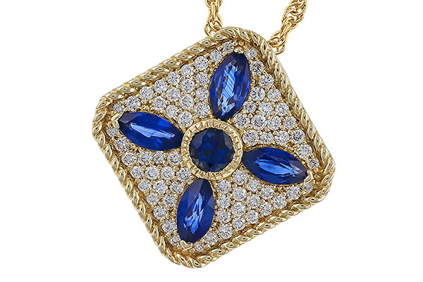 M284-31924: NECKLACE .89 TW SAPPHIRE 1.20 TGW