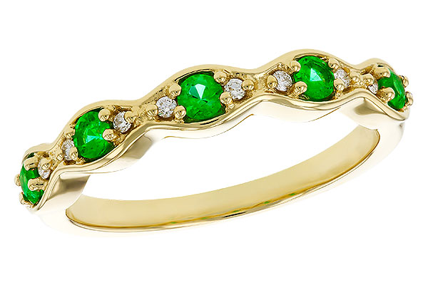 M284-35560: LDS WED RG .21 TW EMERALD .27 TGW
