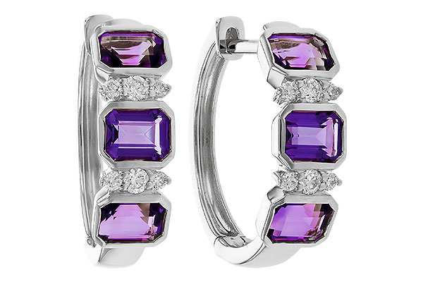 M284-35579: EARRING 1.05 TW AMETHYST 1.16 TGW