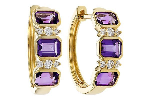 M284-35579: EARRING 1.05 TW AMETHYST 1.16 TGW